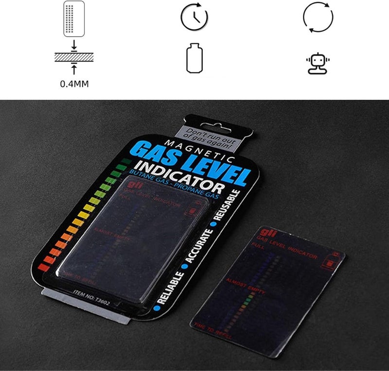 ويوبلز مؤشر مستوى البروبان، مؤشر مغناطيسي لمستوى خزان السائل، مؤشرات زجاجات قياس قابلة لإعادة الاستخدام، أداة قياس دقيقة للبروبان، قياسات متكررة، مقياس درجات الحرارة - Image 2